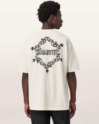 AllSaints - T-shirt à motif - écru - Lyst