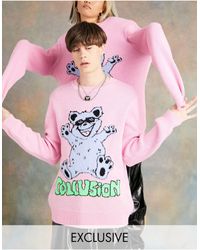 collusion brown flower jumper