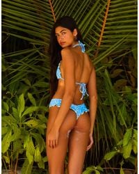 Kulani Kinis - Lemon Bloom Lettuce Edge Thong Bikini Bottom - Lyst