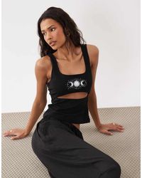 ASOS - Cut Out Detail Scoop Neck And Back Tank Top - Lyst