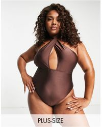 South Beach - Exclusive Cut Out Halter Swimsuit - Lyst