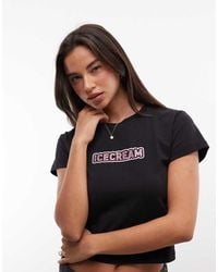 ICECREAM - Glitter Logo Baby Tee - Lyst
