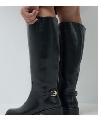 ASOS - Curve Cecile Flat Riding Knee Boots - Lyst