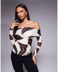 Forever New - Mesh Off The Shoulder Co-Ord Top - Lyst