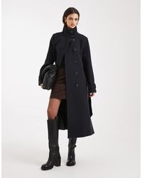 Miss Selfridge - Formal Funnel Coat - Lyst