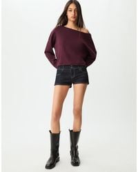 Stradivarius - Boat Neck Cropped Sweater - Lyst