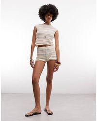 ASOS - Crochet Knit Crop Top Co-ord - Lyst