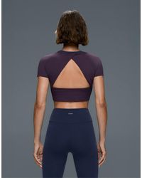 Oysho - Striped Short-sleeved Comfortlux Tank Top - Lyst