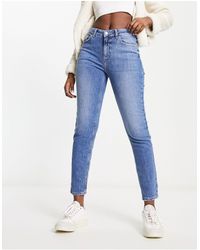 New Look - Jeans con gamba slim lavaggio medio autentico - Lyst