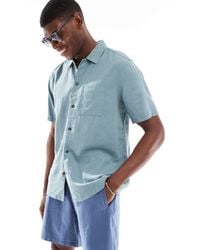 New Look - Flat Collar Linen-blend Shirt - Lyst