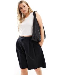 ASOS - Asos Design Curve Longline High Waisted Short With Linen - Lyst