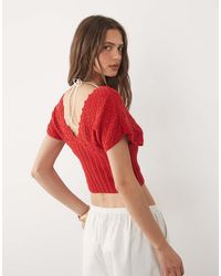 ASOS - Knitted Plunge Cinch Top - Lyst