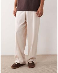 ASOS - Tailored Wide Leg Comfort Stretch Trousers - Lyst
