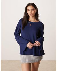 ASOS - – langärmliges t-shirt aus strukturiertem strick - Lyst