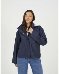 Brave Soul - Short Rubberised Hooded Rain Mac - Lyst