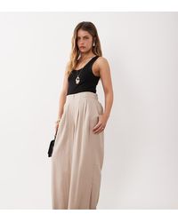 Nobody's Child Petite - Silsoe Linen Blend Elasticated Waist Wide Leg Pants - Lyst