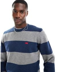 Levi's - Original Batwing Logo Block Stripe Knit Jumper - Lyst