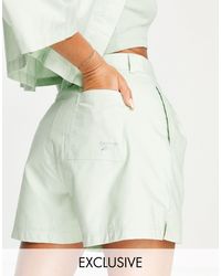 Reebok - High Waisted Tailored Shorts - Lyst