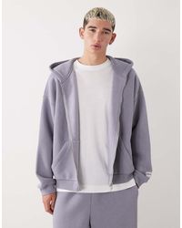 Collusion - Heavyweight Zip Through Boxy Hoodie - Lyst