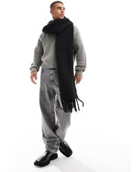 ASOS - Sciarpa Stile Coperta Nera Soffice - Lyst