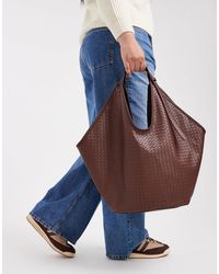 ASOS - Weave Tubular Handle Vase Tote Bag - Lyst