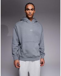 HUGO - Nazardo Tonal Central And Back Logo Loose Fit Hoodie - Lyst