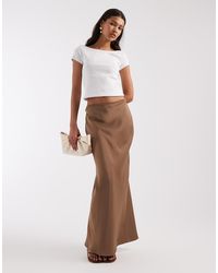 4th & Reckless - Satin Column Maxi Skirt - Lyst