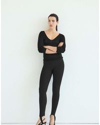 Stradivarius - Basic Wool And Silk V-Neck Sweater - Lyst