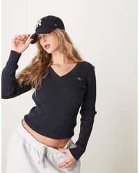 GANT - Pull à col v en maille - Lyst