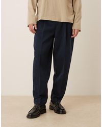 ASOS - Tailored Oversized Tapered Trousers With Elasticated Waist - Lyst