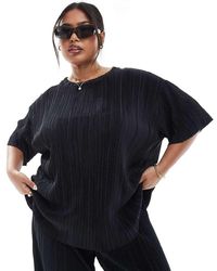 ONLY - Boxy Plisse T-shirt Co-ord - Lyst