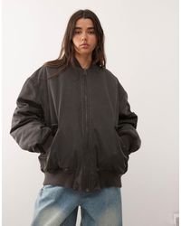 Weekday - – wattierte oversize-bomberjacke - Lyst