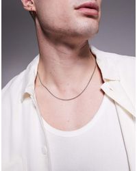 ASOS - Collar De Cadena De Eslabones Cuadrados De Acero Inoxidable Resistente Al Agua De - Lyst