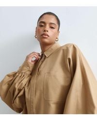 ARRANGE - Curve Premium Structured Balloon Sleeve Shirt - Lyst