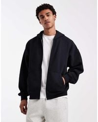 ASOS - Essentials Extreme Oversized Zip Through Hoodie - Lyst