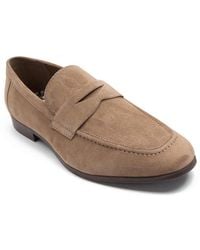 Thomas Crick - Harley Loafer Suede Leather Slip-On Loafer Shoes - Lyst