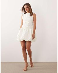 Sister Jane - Dream Sister Vitsippa Jacquard Boat Neck Sleeveless Bubble Hem Mini Dress - Lyst