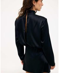 NA-KD - Satin Back Detail Mini Dress - Lyst
