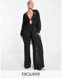esmé studios - Esmee – exklusiv – transparente, gestreifte strandhose - Lyst