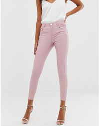 Lipsy Coated Skinny Jeans - Pink