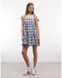 Daisy Street - Tiered Smock Mini Dress - Lyst