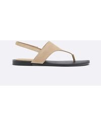 Stradivarius - Flat Slider Sandals With Detail - Lyst