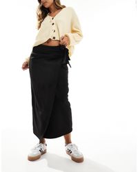 ASOS - – maxi-wickelrock aus wildlederimitat - Lyst