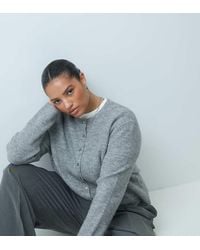 ASOS - Asos Design Curve Knitted Rib Basic Cardigan - Lyst