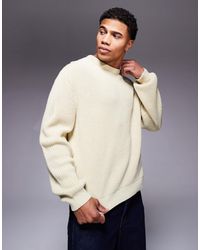 ASOS - – kastiger, gerippter oversize-strickpullover - Lyst