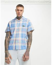 Lacoste - Relaxed Fit Checked Short Sleeve Shirt - Lyst