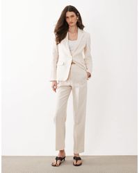 Mango - Boreli 100% Linen Tailored Straight Trouser Co-ord - Lyst