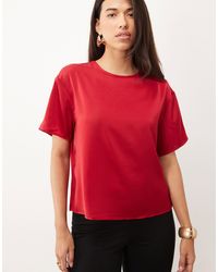 Never Fully Dressed - Satin Crew Neck Short Sleeve T-Shirt - Lyst
