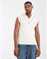 Lacoste - Chunky Knitted Vest - Lyst