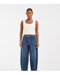 Vero Moda - Zelda High Rise Barrel Leg Jeans With Pocket Detail - Lyst